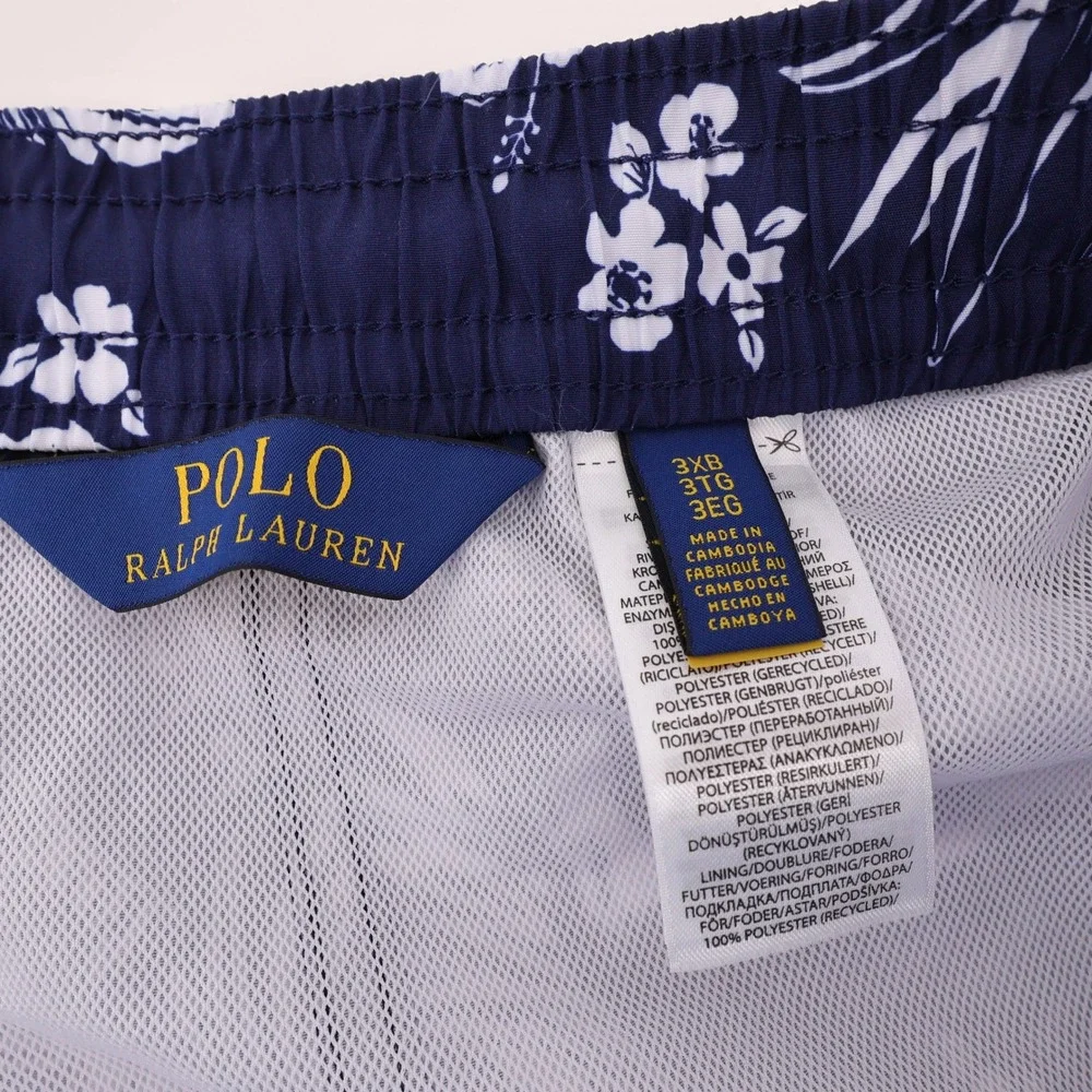 NEW Polo Ralph Lauren Polo Bear Swim Trunks Navy Blue Men 3XB Mesh Liner Shorts